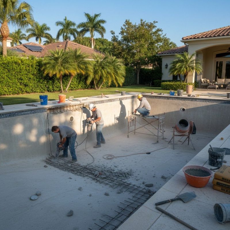 Pool Area Concreting