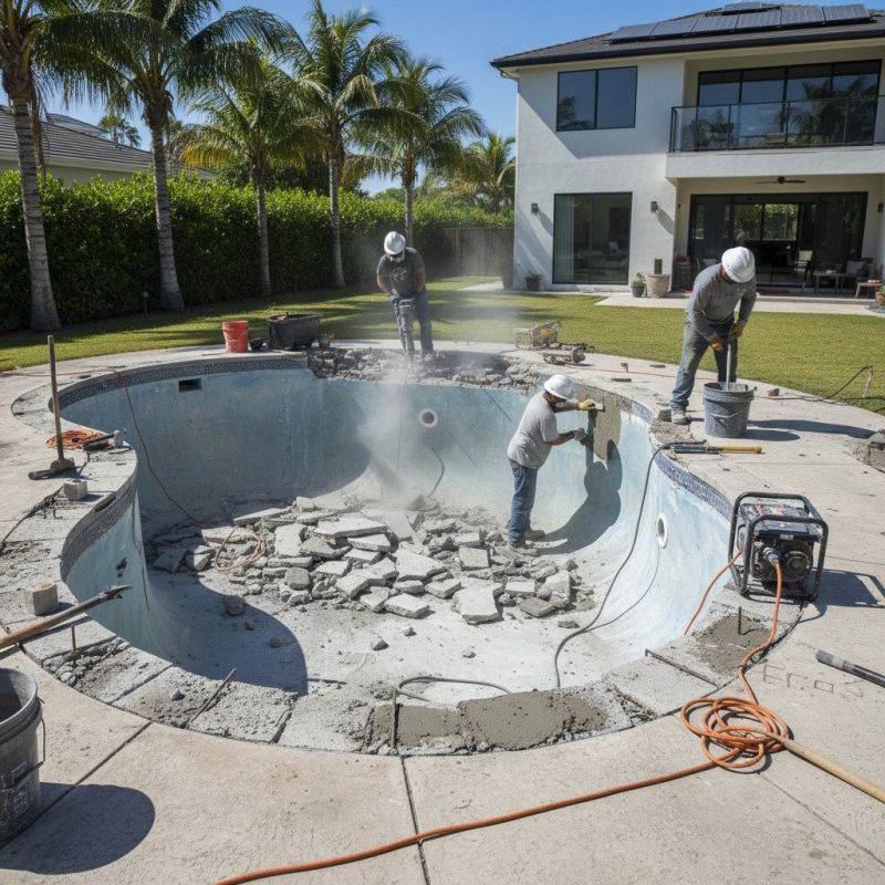 Pool Area Concreting