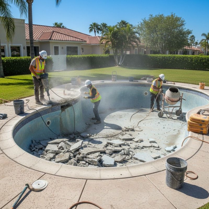 Pool Area Concreting