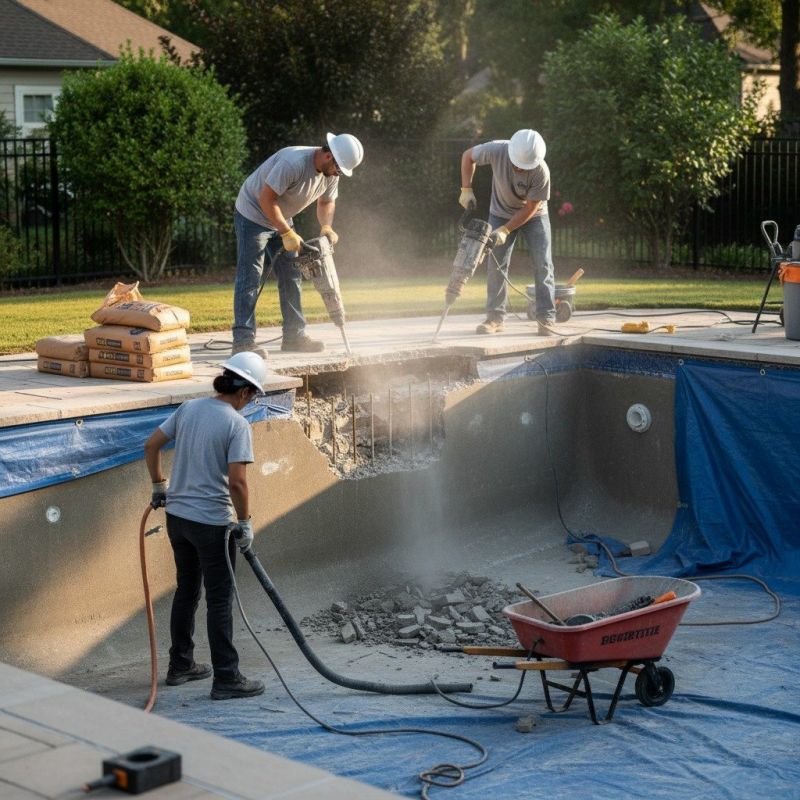 Pool Area Concreting