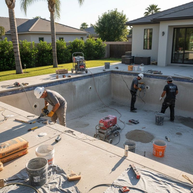 Local Pool Area Concreting pros at work